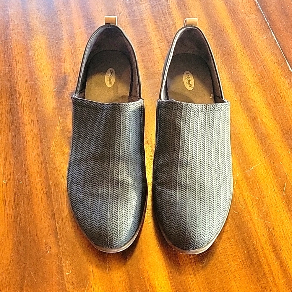 Black and Gray Women's Slip-On Shoes